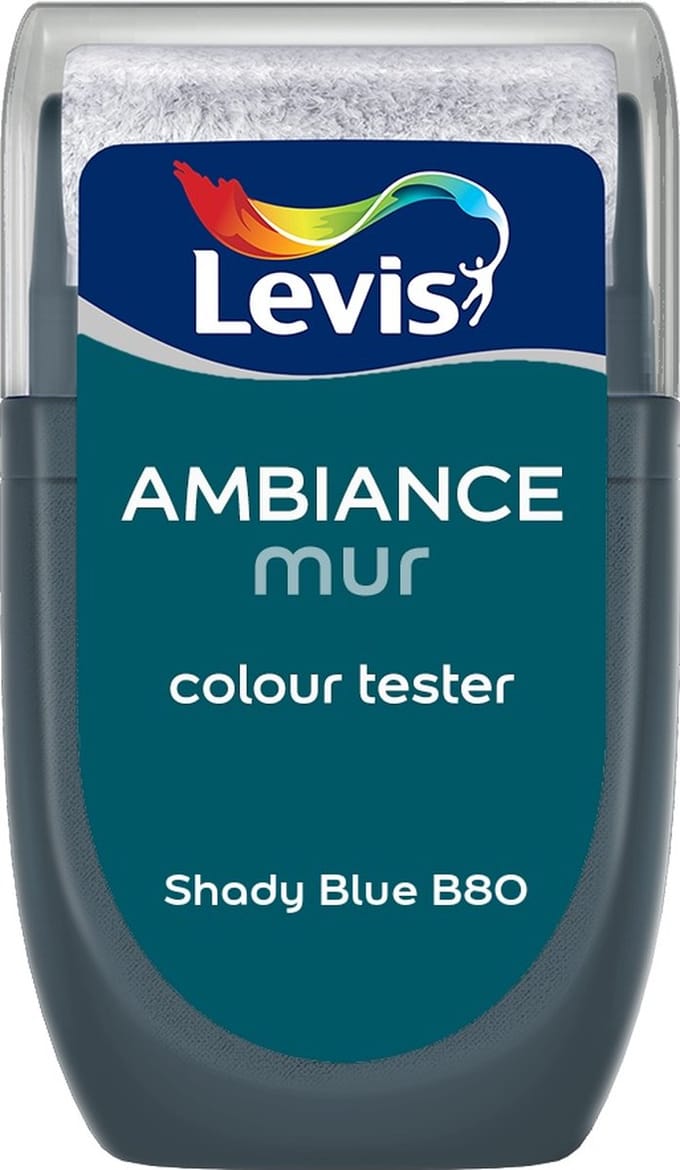 Levis - Muurverf Kleurtester Mat Mix - Shady Blue B80 - Mengverf - 30 Ml