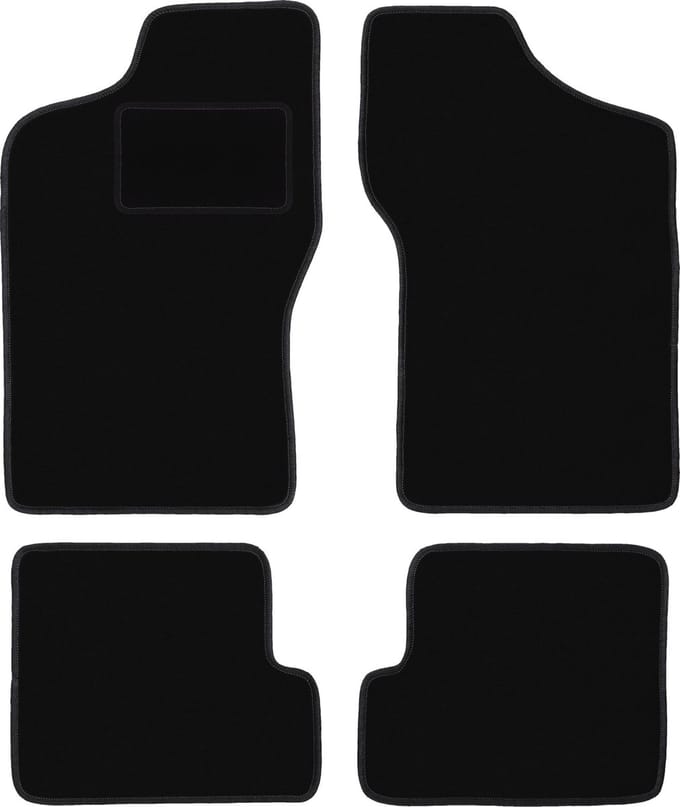 Zwarte veloursmatten voor: Fiat Cinquecento hatchback (1991-1998)