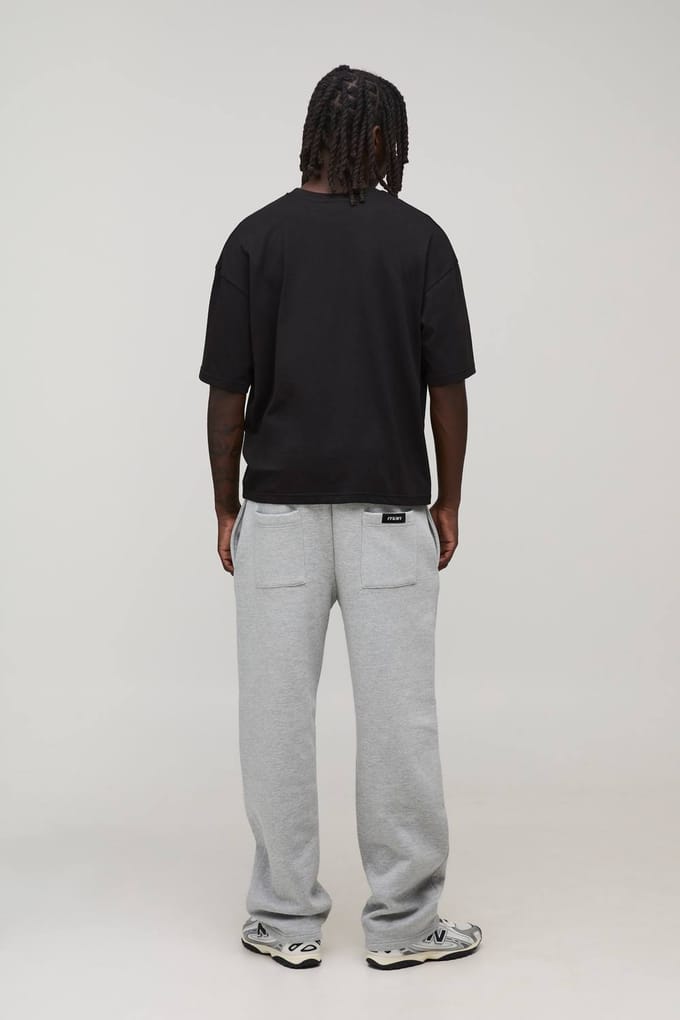 Essential Oversized Boxy Crew Neck T-Shirt | Black | Size Large