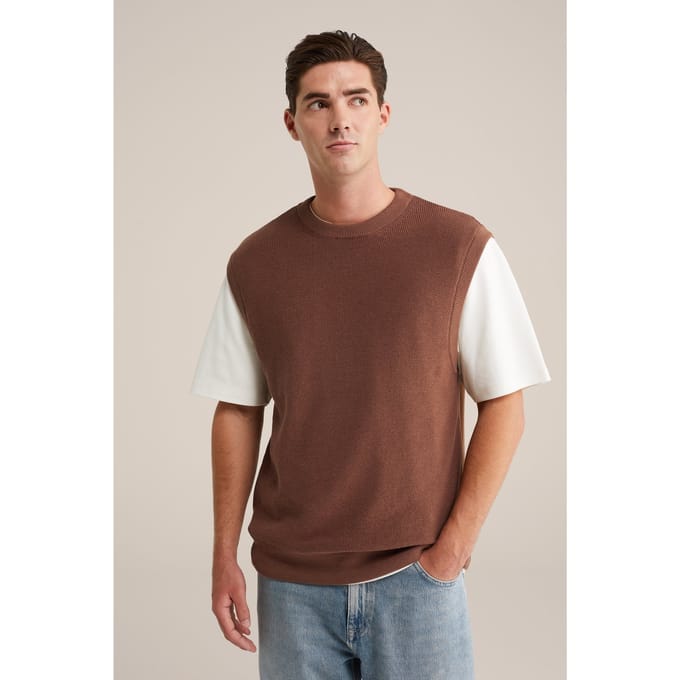 We Fashion Slipover Brown Größe: L | Cardigans Outlet | Herren | Braun