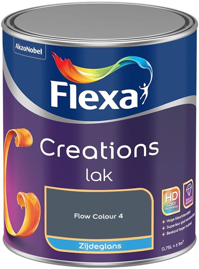 Flexa - Creations Lak Zijdeglans - Flow Colour 4 - Mengverf - 750 Ml