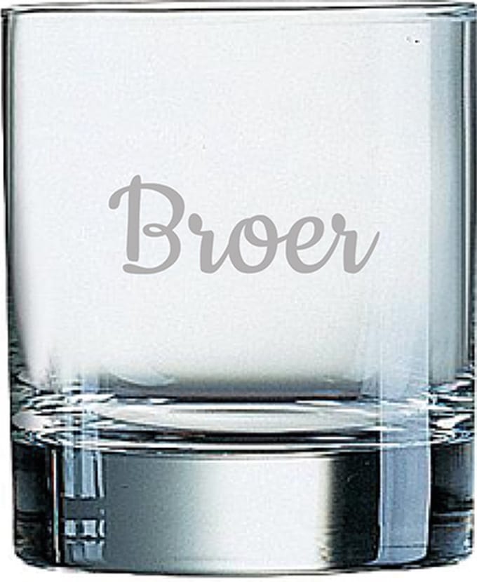 Gegraveerde Whiskeyglas 20cl Broer
