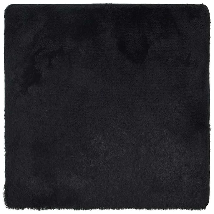 vidaXL - Hoogpolig - vloerkleed - NAVARRA - 200x200 - cm - polyester - zwart