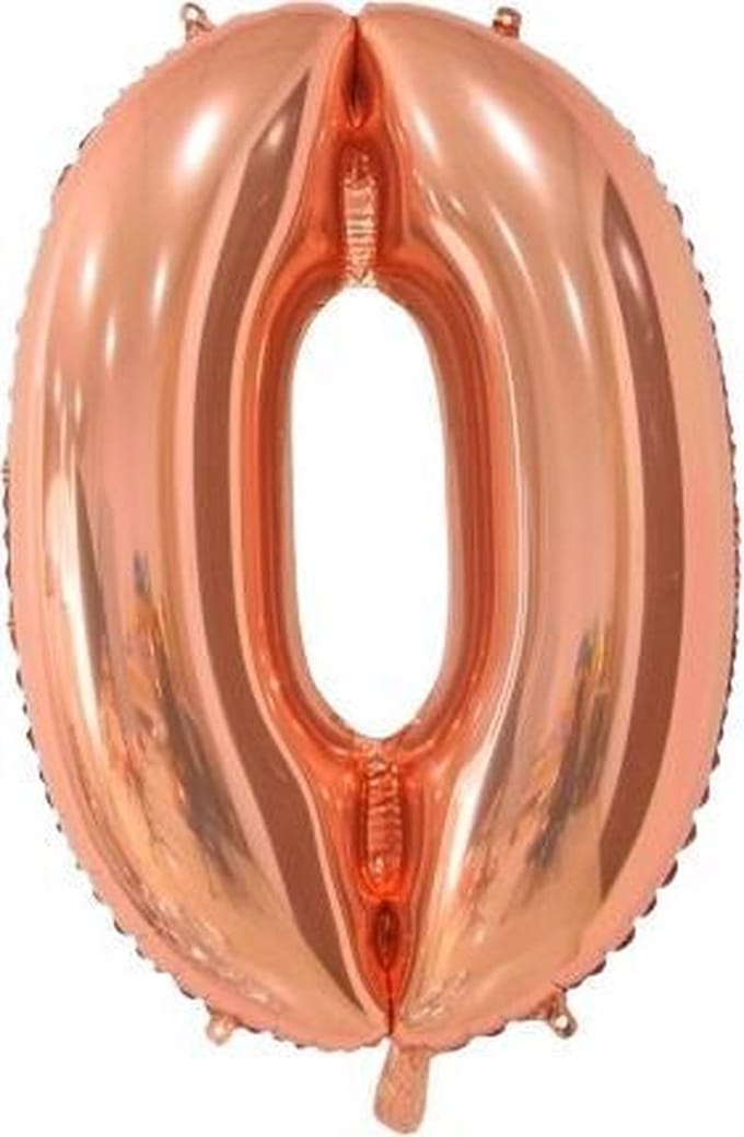 Wefiesta Cijferballon 0 Folie 66 Cm Roségoud