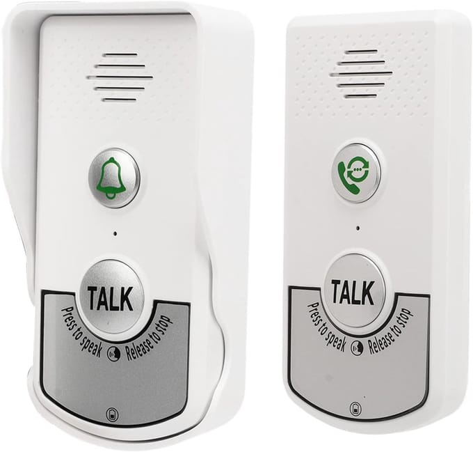 Draadloos Intercom Systeem - Spraak Deurtelefoon - Communicatie Binnen Gebouw - 1000 Meter Bereik - 2000mAh Batterij - Wit