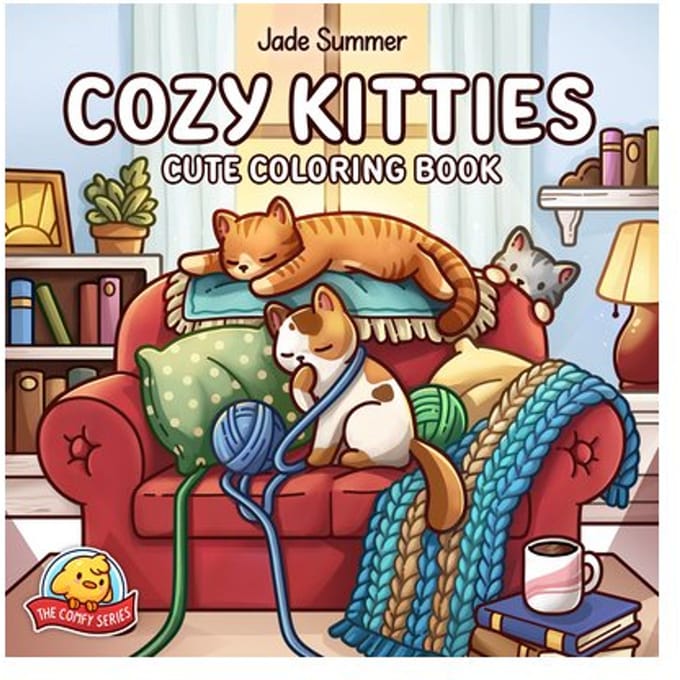 Cozy Kitties: Cute Coloring Book - The Comfy - Jade Summer