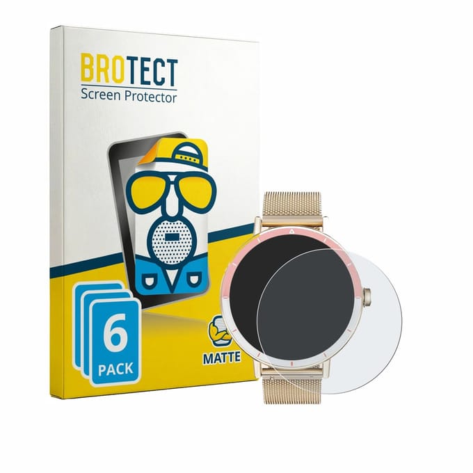 BROTECT - Screenprotector voor Keeponfit Smartwatch 1.27" - Folie Beschermfolie matte 6 Stuks