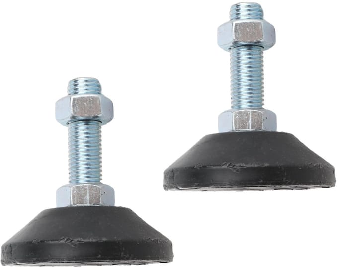 Solidchoice- Nivelleerpoten 150 kg - Verstelbare Schroefdraad - 2 Stuks - Robuuste Nylon Basis - Draaibank - Diameter 80 mm - Meubelnivellering