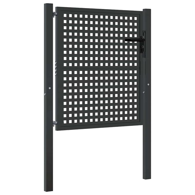 Vidaxl Portail de Jardin, Anthracite, 105X150 Cm, Acier