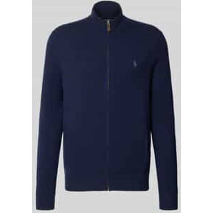 Regular fit gebreid jack van pure wol