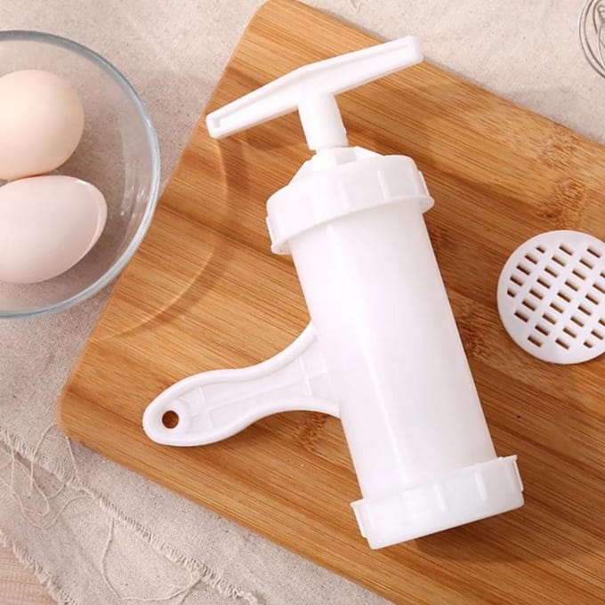 Plastic Handmatige Pastamaker Noodle Persmachine Spaghetti Machine Handmatige Keukengereedschappen wit