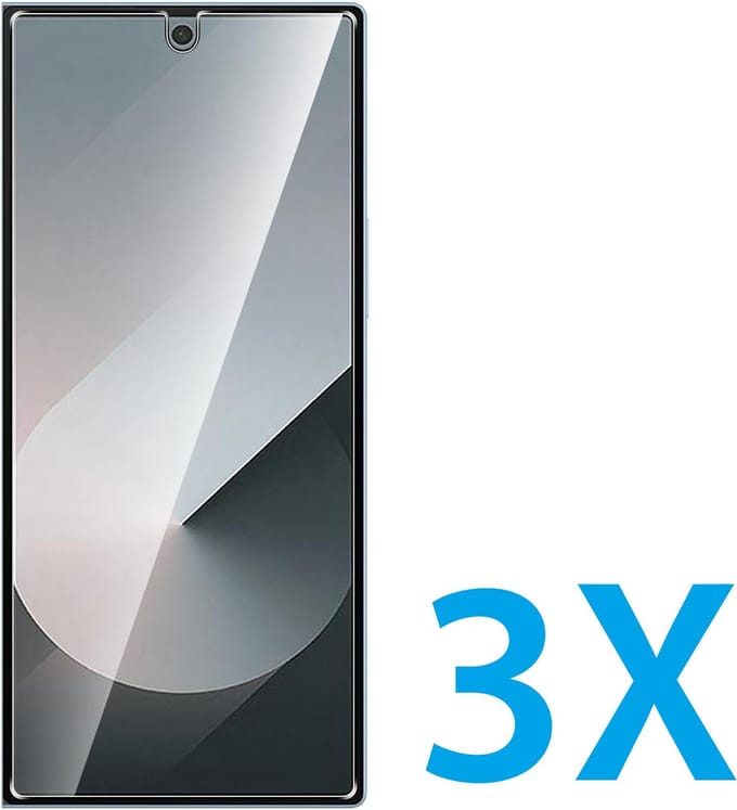 Screen protector Geschikt voor: Samsung Galaxy Z Fold 6 - Screenprotector 3x - glas - bescherm - beschermglas - ZT Accessoires