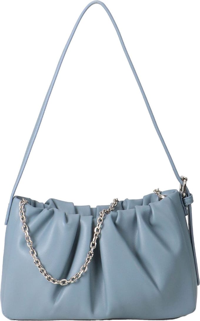 SEIDENFELT MANUFAKTUR Schoudertas Auri Crossbody Dusty Blue Blauw
