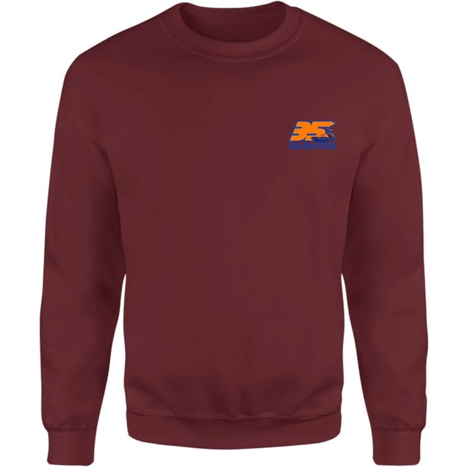 Back To The Future 35 Hill Valley Front Sweatshirt - Burgundy - XS