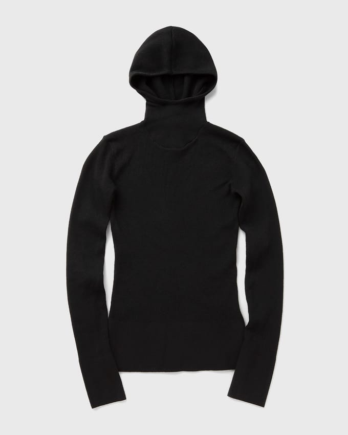 WMNS LONG SLEEVE HOODED RIB TOP