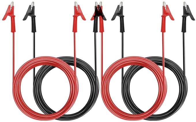 8-delige Set Testsnoeren met Krokodillenklemmen voor Multimeter, 3 Meter Lengte, 15A