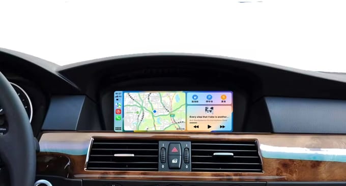 Autoradio met Carplay en Android auto | Geschikt voor Bmw 3, 5 en 6 serie E60 E61 E63 E64 E90 E91 E92 E93 2003-2012 | Radio scherm met Navigatie | 2003 2004 2005 2006 2007 2008 2009 2010 2011 2012 | CCC M5