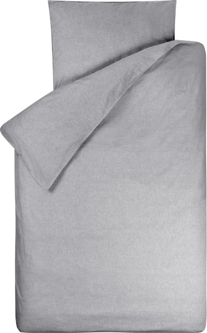 BINK Bedding Dekbedovertrek Bo Grijs 1-persoons 140x200/220 cm (incl 1 kussensloop 60x70 cm)