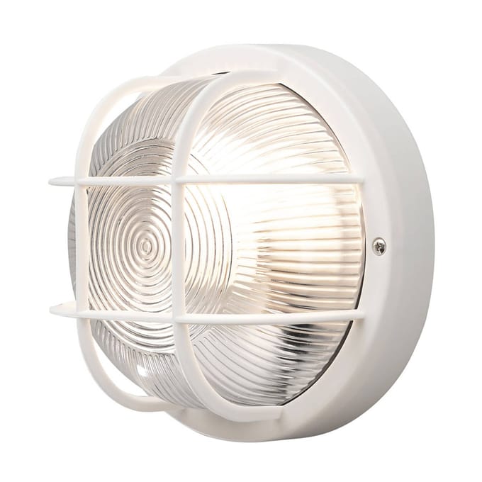 Konstsmide Buitenwandlamp Elmas rond, wit