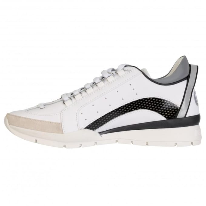 DSQUARED2 luxe Italiaanse sneakers schoenen bianco - Maat: 43 white