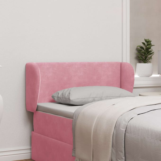 vidaXL - Hoofdbord - oor - Roze - Fluweel