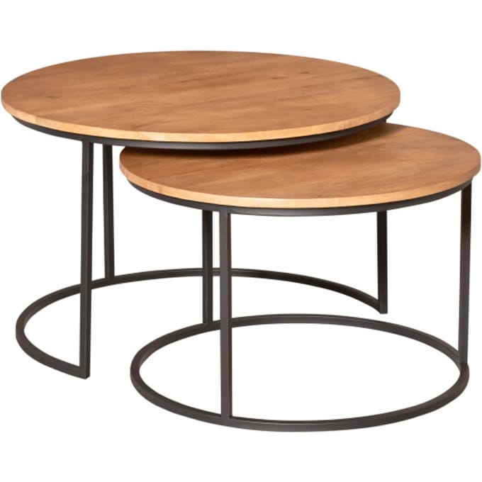 Starfurn salontafel madison natural 70 cm set van 2