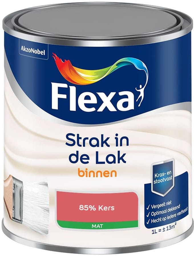 Flexa - Strak In De Lak Binnenlak Mat - 85% Kers - Mengverf - 1 L