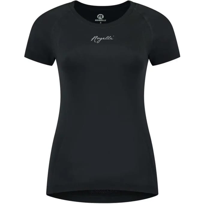 Rogelli Essential Dames Hardloopshirt - Korte Mouw - Naadloos - Zwart