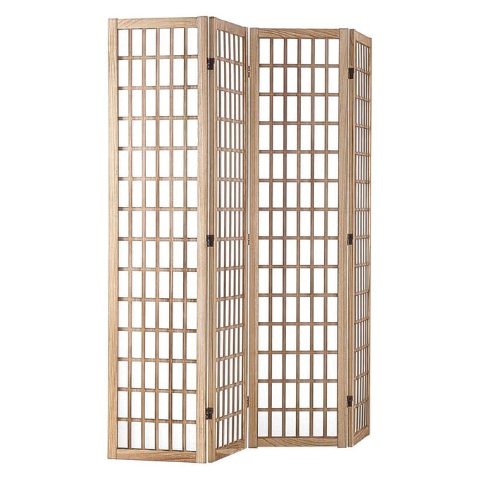 Kamerverdeler Japanse Wandverdeler 4 Panelen voor Ruimtescheiding (Natuurlijk)