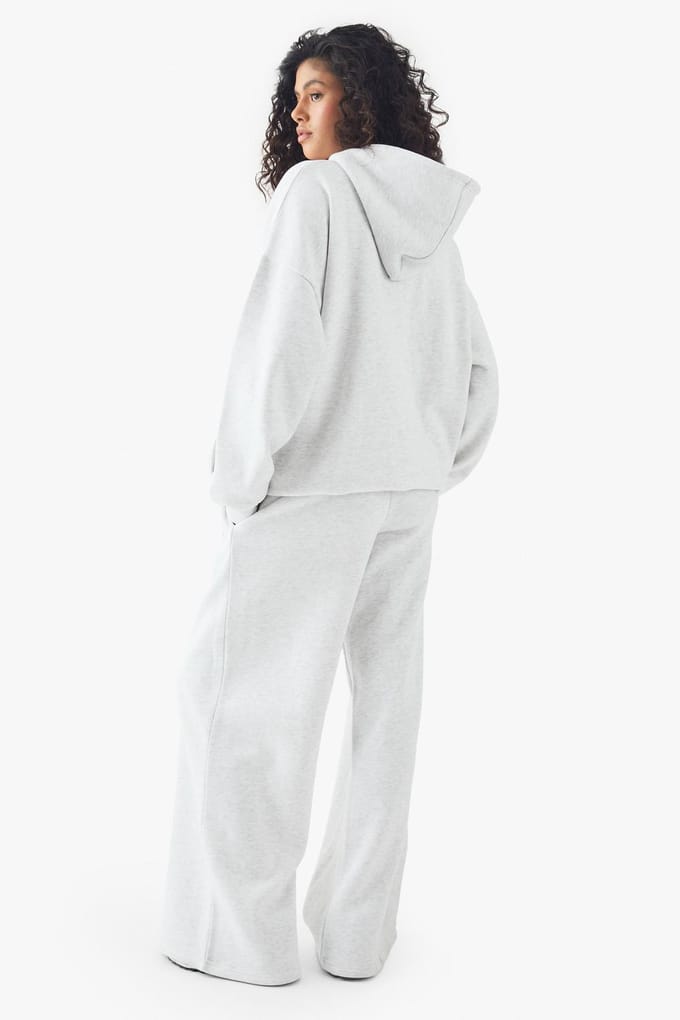 boohoo Dames DSGN Studio Label Jogger met rechte pijpen | Ash Grey | Maat: XL
