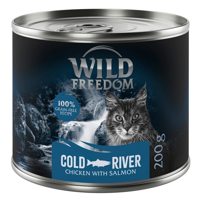 6x200g Adult Cold River Koolvis & Kip Wild Freedom Kattenvoer