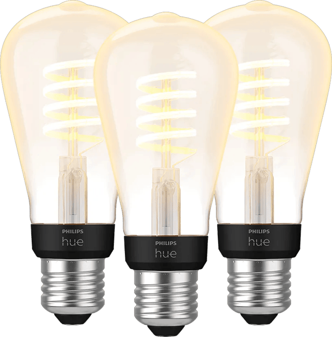 Philips Hue Filamentlamp White Ambiance Edison E27 3-pack