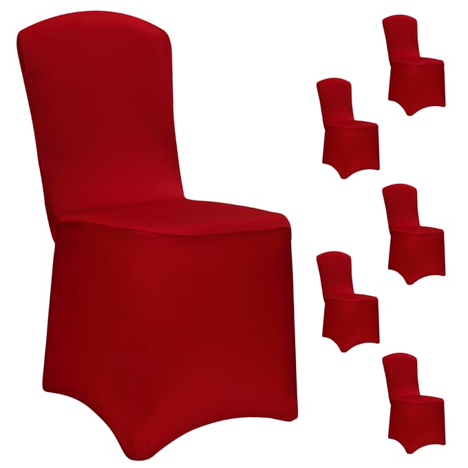 Detex Stoelhoes Set van 6 - Stretch 80 tot 110cm Universeel - Bordeauxrood