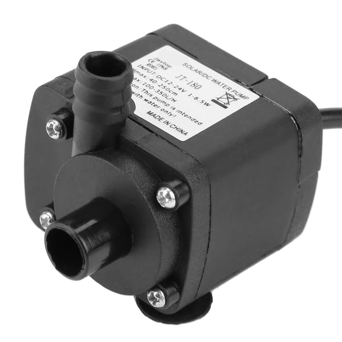Mini Pompe à Eau CC Sans Balais à Faible Bruit pour Chauffe-Eau Solaire Aquarium 24V 40 degrés Celsius 100 degrés Celsius