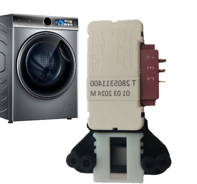 Deurgrendel Wasmachine - Veiligheidsschakelaar - Huishoudelijk Gebruik - Stabiele Beveiliging - 4.5 cm - Wit