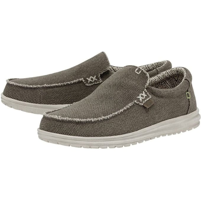 HEYDUDE Mikka Braided Instappers groen Canvas - Maat 43
