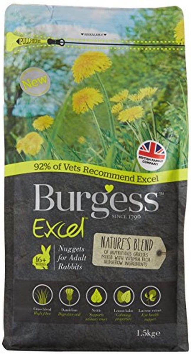 Burgess Excel Natures Blend Konijnenvoer, 1,5 kg