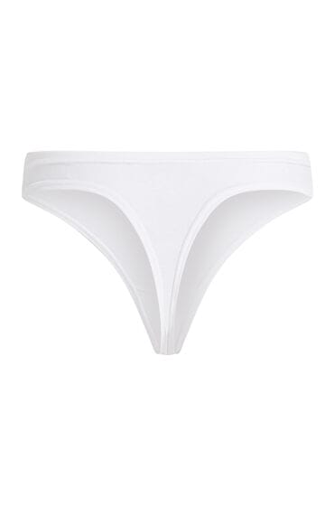 Hunkemöller Dames Lingerie String Katoen Kira - Wit - maat L