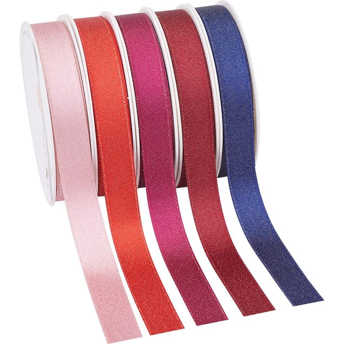 Satijnen lint "Glitter bont"