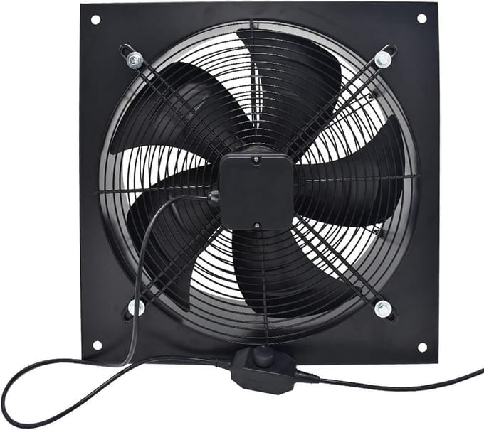 Krachtige Industriële Axiale Afzuigventilator 200mm met Snelheidsregelaar