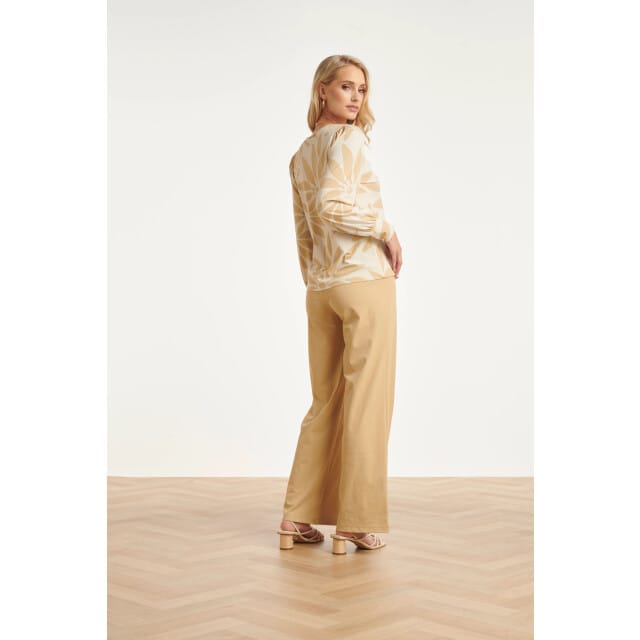 Smashed Lemon Travel blouse met bloemprint in beige & off-white |