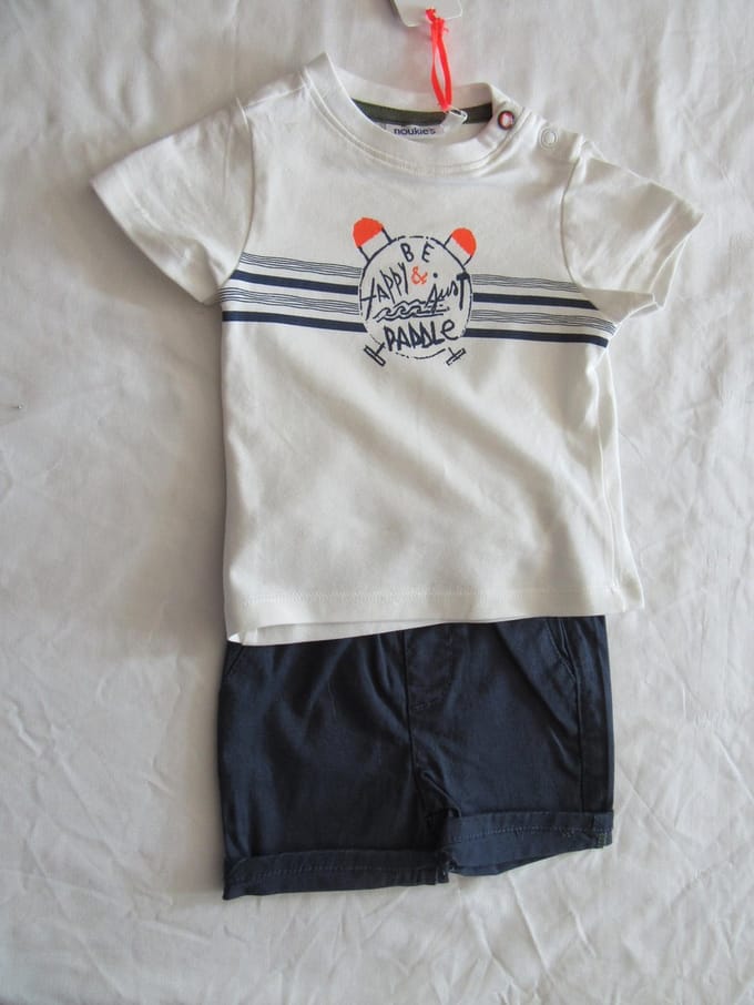 Noukie's - Ensemble - Jongens - Tshirt + Short - 9 maand 74