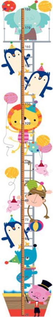 DW4Trading Groeimeter Circus Bad - Muursticker - Wanddecoratie