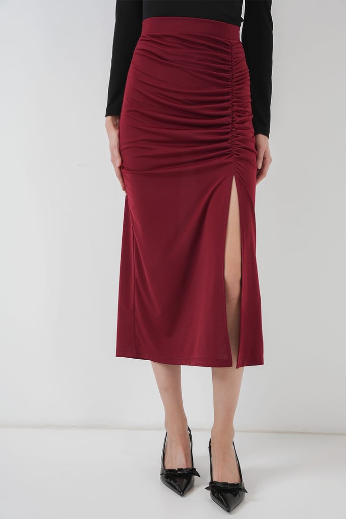 Maxi Aansluitende Jersey Rok met Elastische Taille