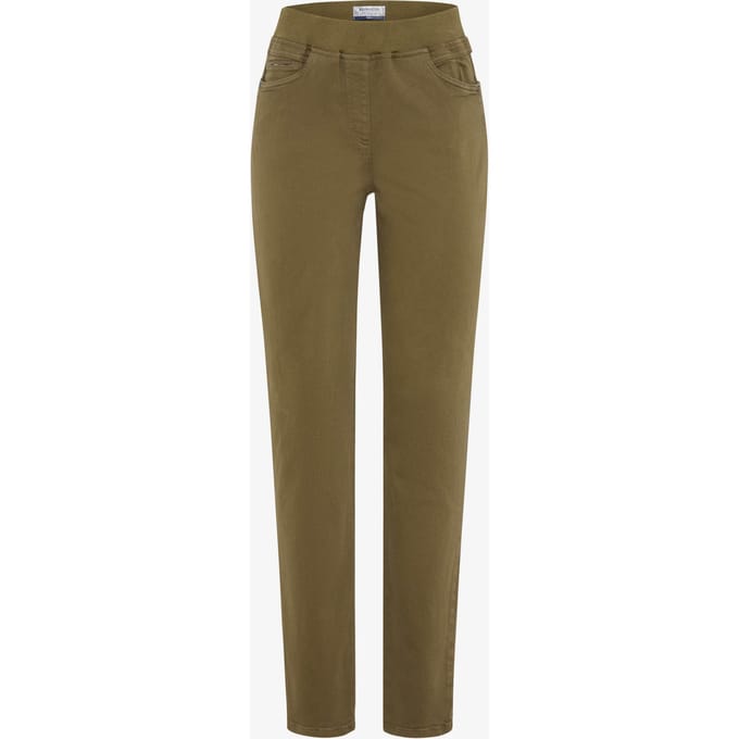Raphaela by Brax Dames Jeans  Style PAMINA AVOCADO, denim donkergroen, maat 52