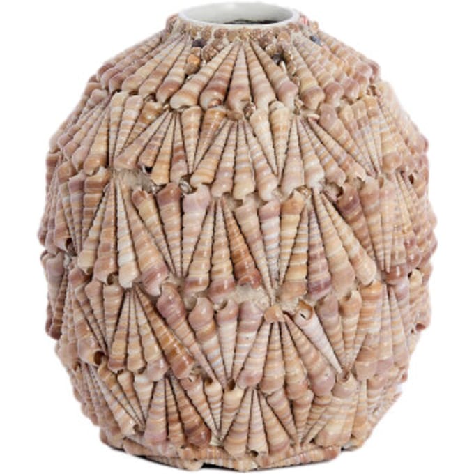 Light & Living - Vaas SHELL - Ø25.5x28cm - Bruin