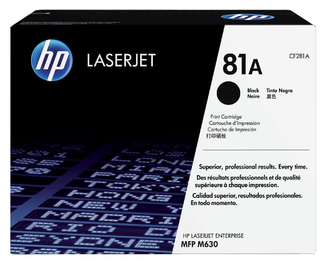 HP Toner 81A Origineel Zwart 10500 bladzijden CF281A
