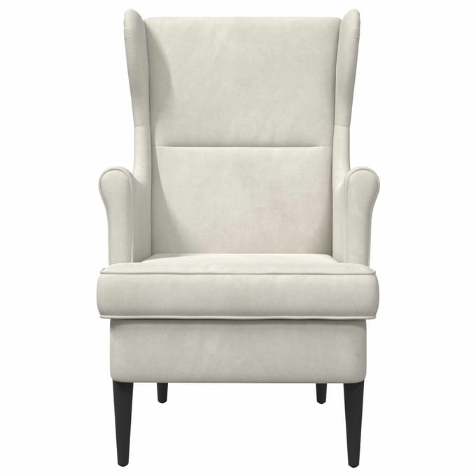 vidaXL - Fauteuil - Crèmekleurig - Fluweel