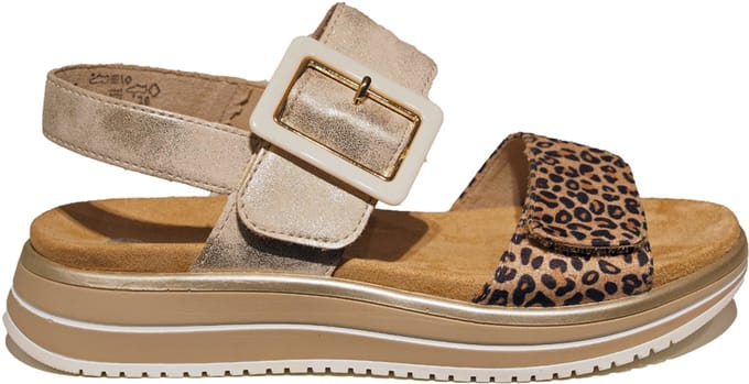 Remonte dames sandalen met leopard print