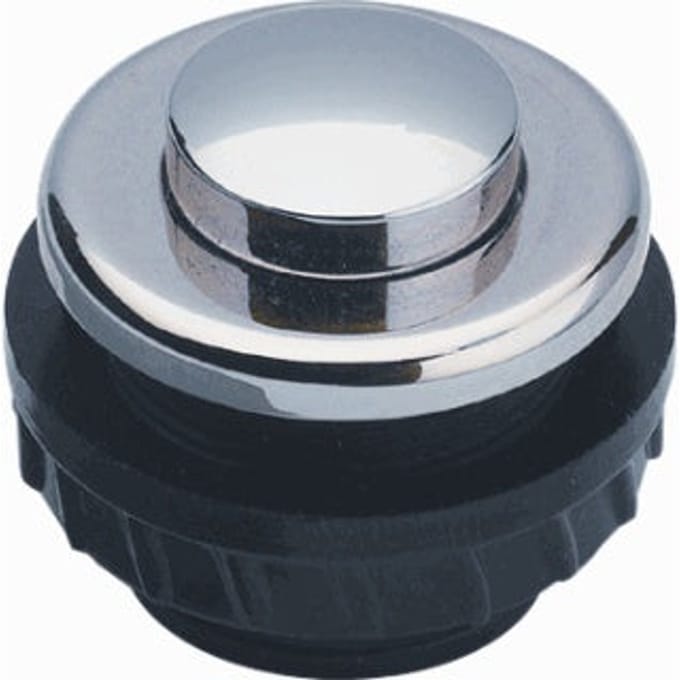 Grothe 62033 Belknop 1-voudig Chroom 12 V/1,5 A
